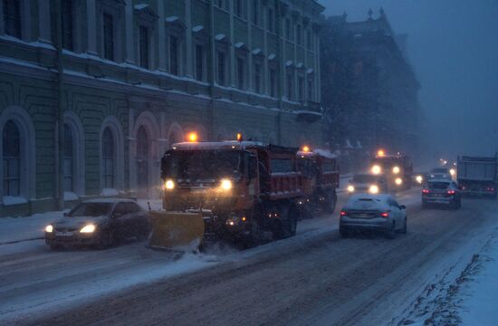 Снегопад в Санкт-Петербурге