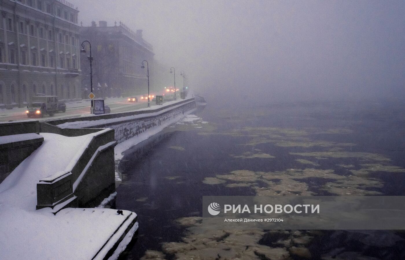 Снегопад в Санкт-Петербурге