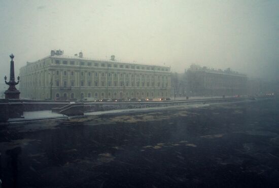 Снегопад в Санкт-Петербурге