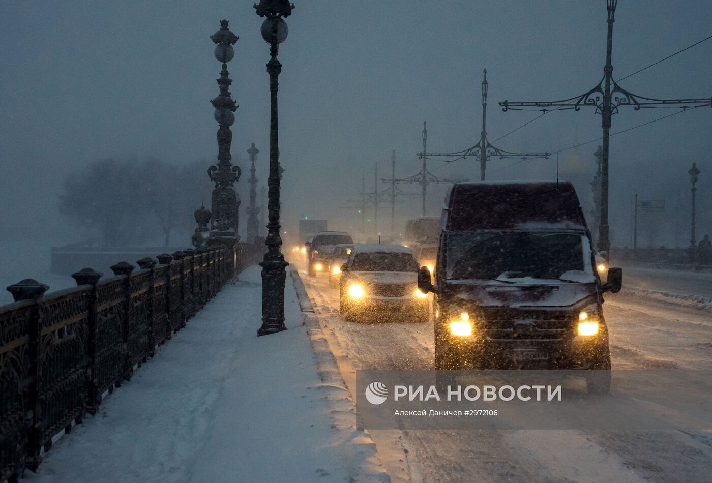 Снегопад в Санкт-Петербурге