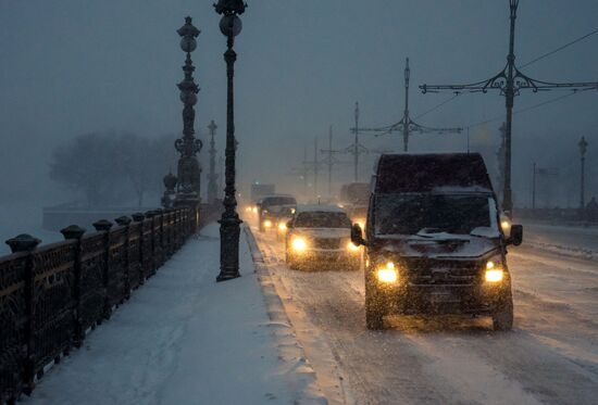 Снегопад в Санкт-Петербурге