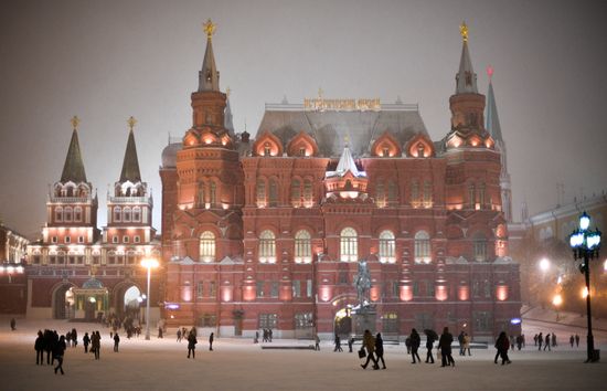 Снегопад в Москве