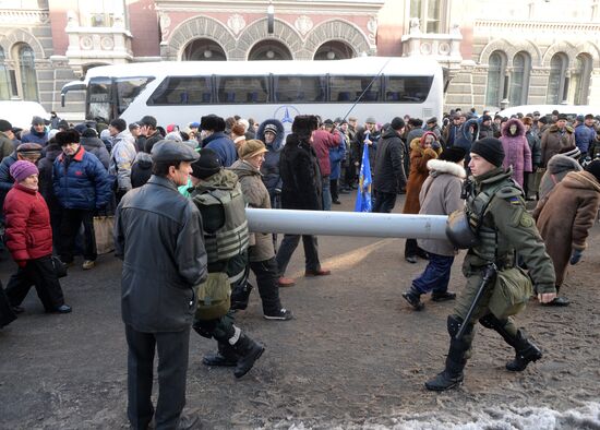 Всеукраинская акция протеста украинских вкладчиков в Киеве