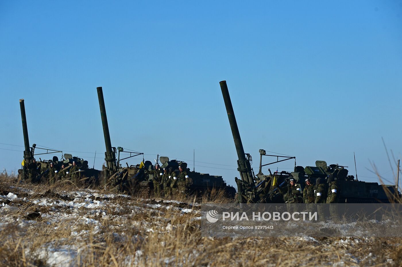 Тренировка ракетных и артиллерийских подразделений пятой армии ВВО в Приморском крае