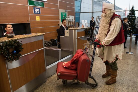 Проводы финского Деда Мороза Йоулупукки из России