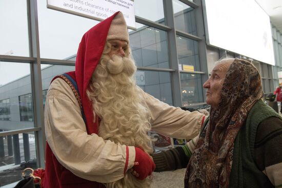 Проводы финского Деда Мороза Йоулупукки из России