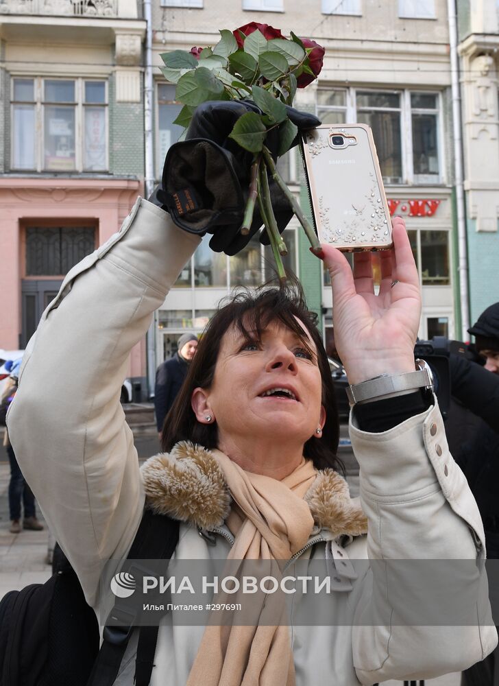 Открытие памятника Майе Плисецкой в Москве