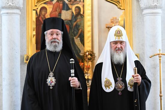 Встреча патриарха Московского и всея Руси Кирилла с предстоятелями Поместных православных церквей