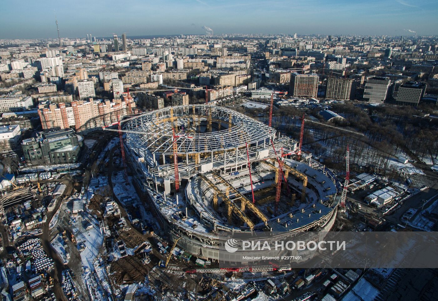 Строительство стадиона "Динамо" в Москве