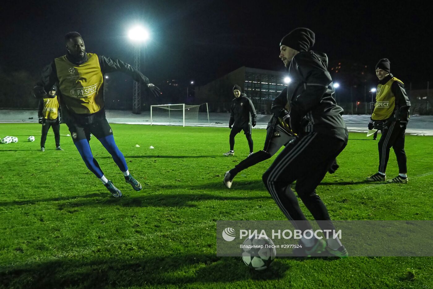 Футбол. Лига чемпионов. Тренировка ПФК ЦСКА
