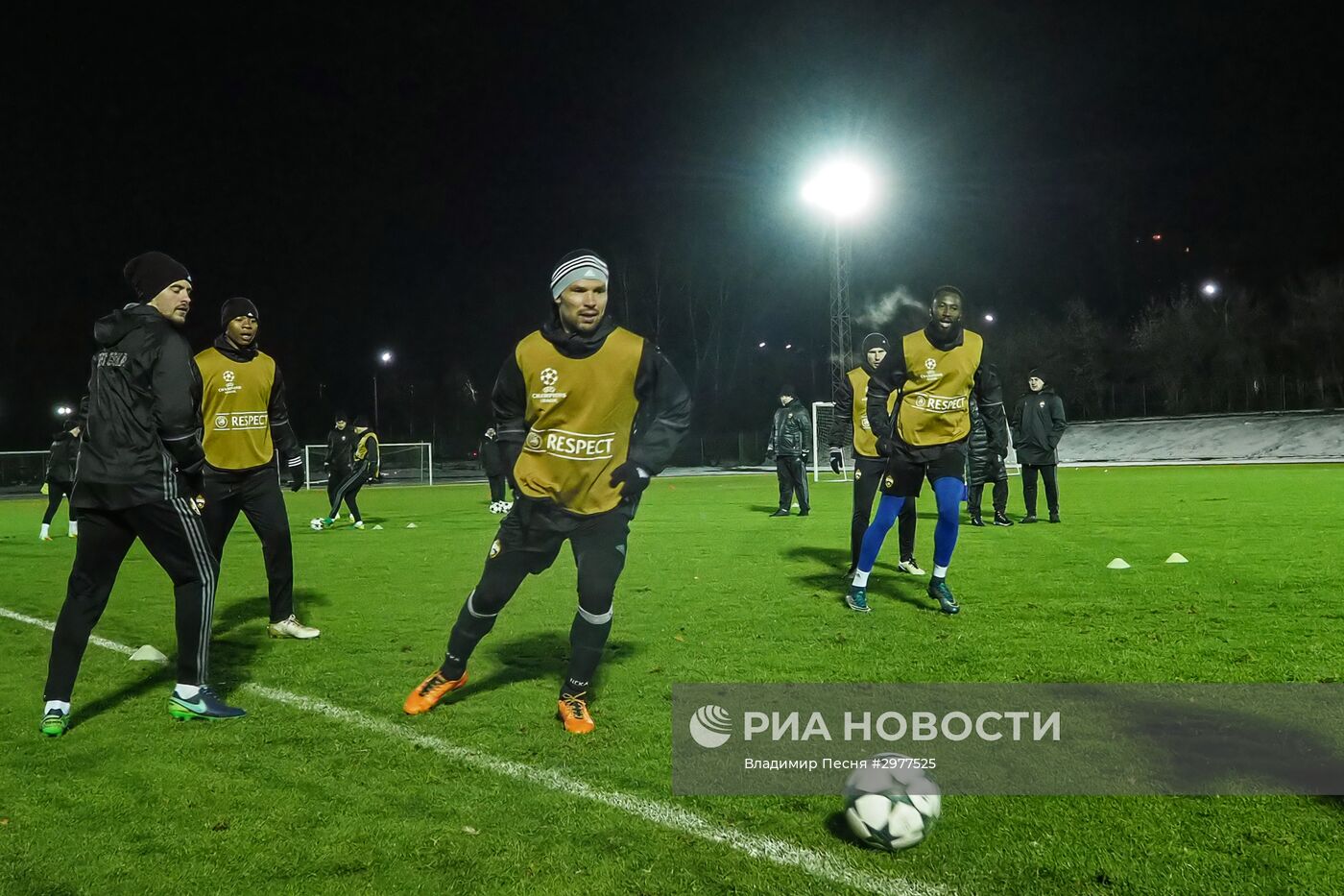 Футбол. Лига чемпионов. Тренировка ПФК ЦСКА