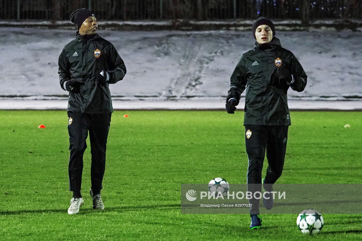 Футбол. Лига чемпионов. Тренировка ПФК ЦСКА