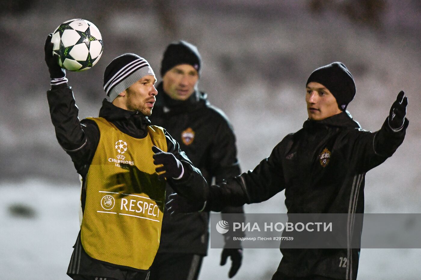 Футбол. Лига чемпионов. Тренировка ПФК ЦСКА