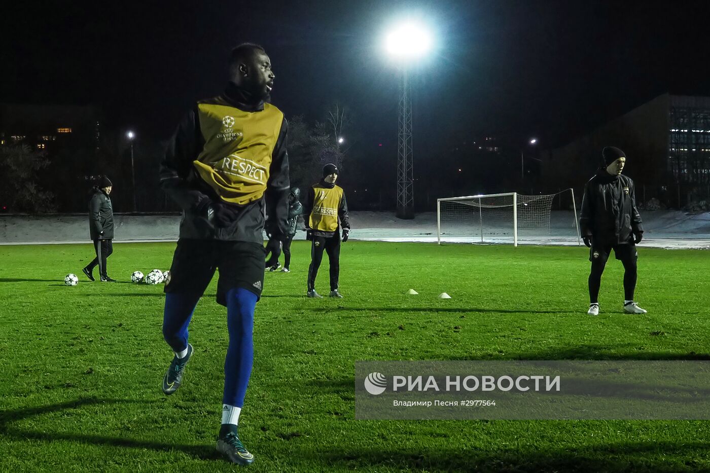 Футбол. Лига чемпионов. Тренировка ПФК ЦСКА