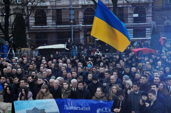 Годовщина начала событий на киевском Майдане