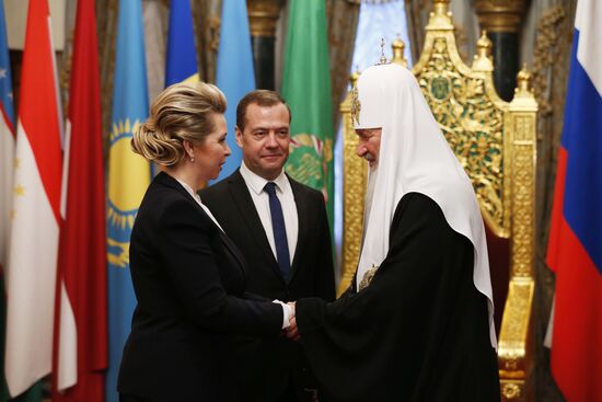 Премьер-министр РФ Д. Медведев встретился с патриархом Кириллом