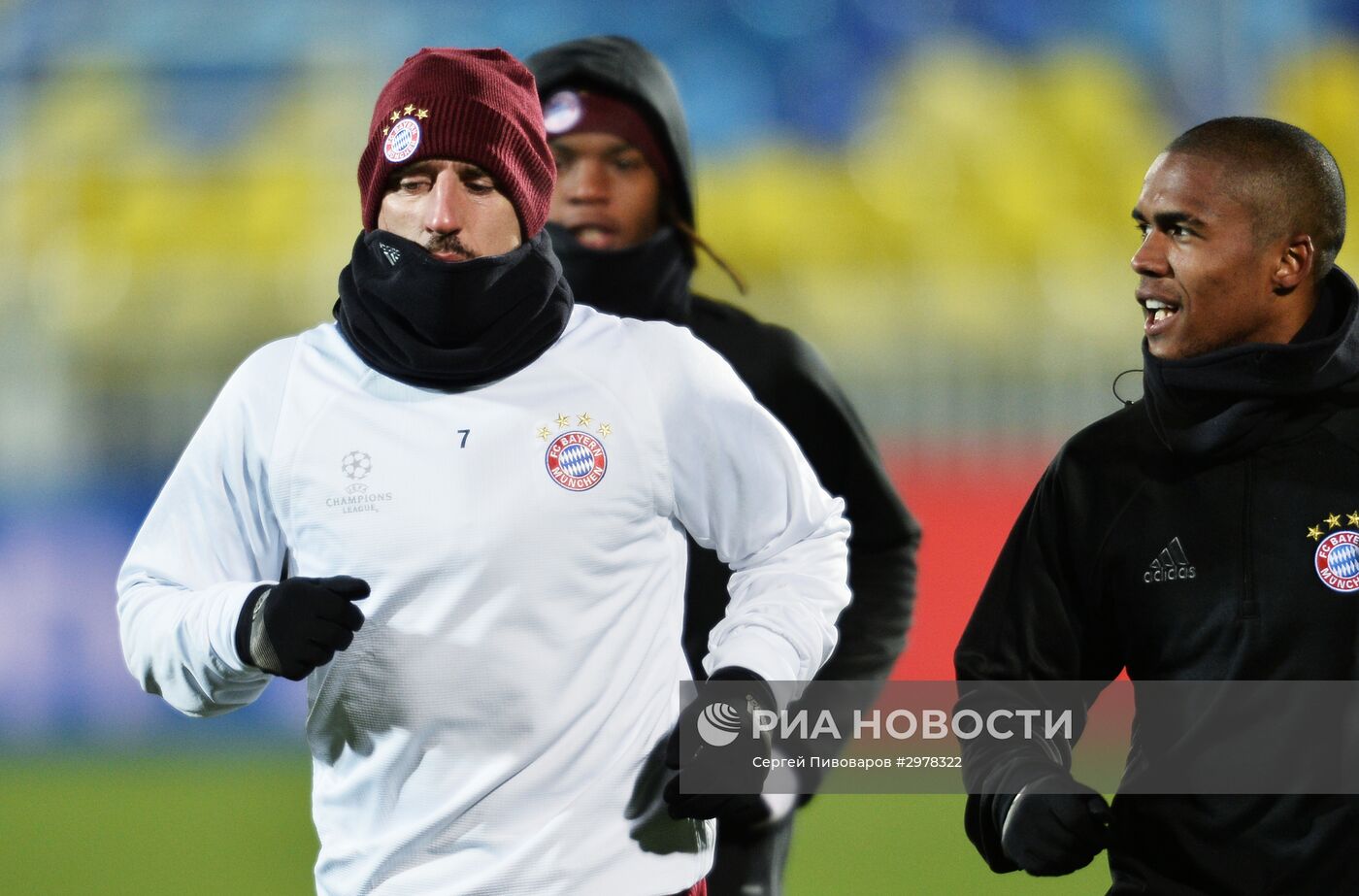 Футбол. Лига чемпионов. Тренировка ФК "Бавария"