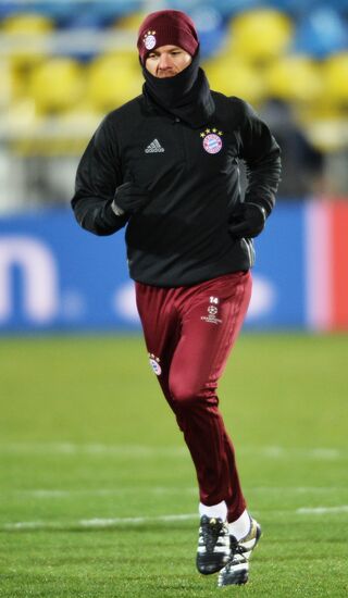 Футбол. Лига чемпионов. Тренировка ФК "Бавария"