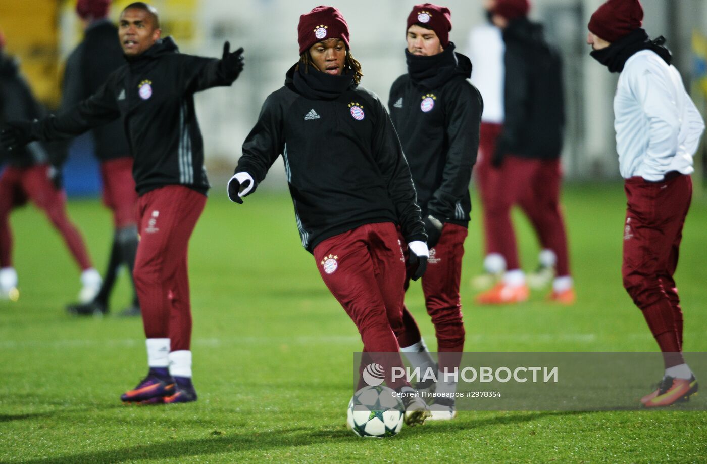 Футбол. Лига чемпионов. Тренировка ФК "Бавария"