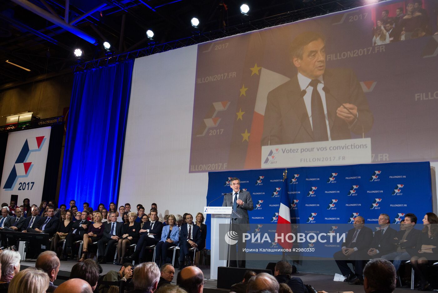 Предвыборное выступление Франсуа Фийона в Париже
