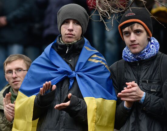 Акция протеста "Открытая Рада" в Киеве