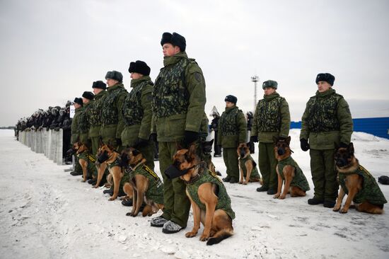 Учения подразделений Национальной гвардии в Новосибирске