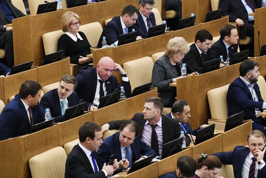 Пленарное заседание Госдумы РФ