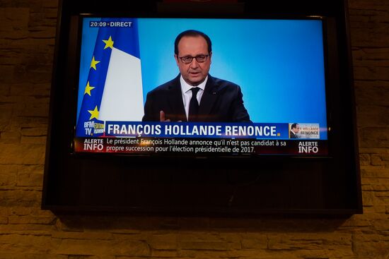Президент Франции Франсуа Олланд не будет баллотироваться в президенты в 2017 году