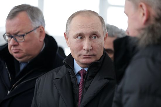 Рабочая поездка президента РФ В. Путина в Санкт-Петербург