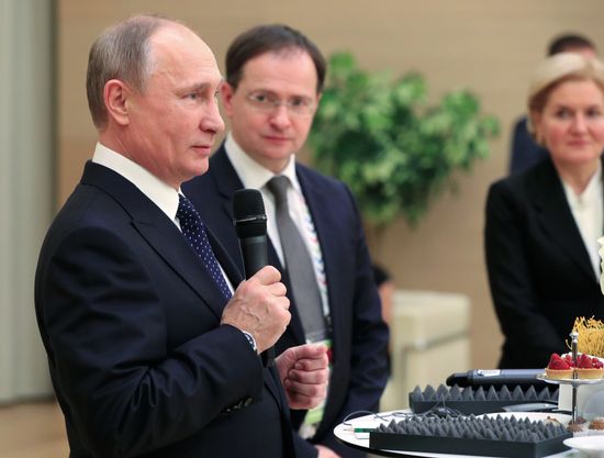 Рабочая поездка президента РФ В. Путина в Санкт-Петербург