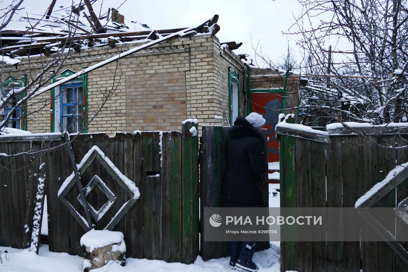 Последствия обстрелов Горловки в Донецкой области