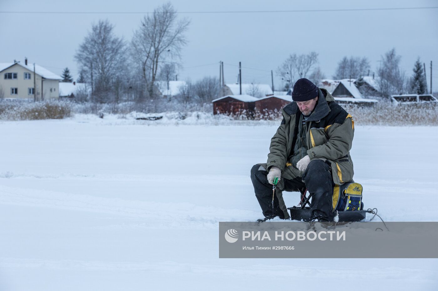 Зимняя рыбалка в Карелии