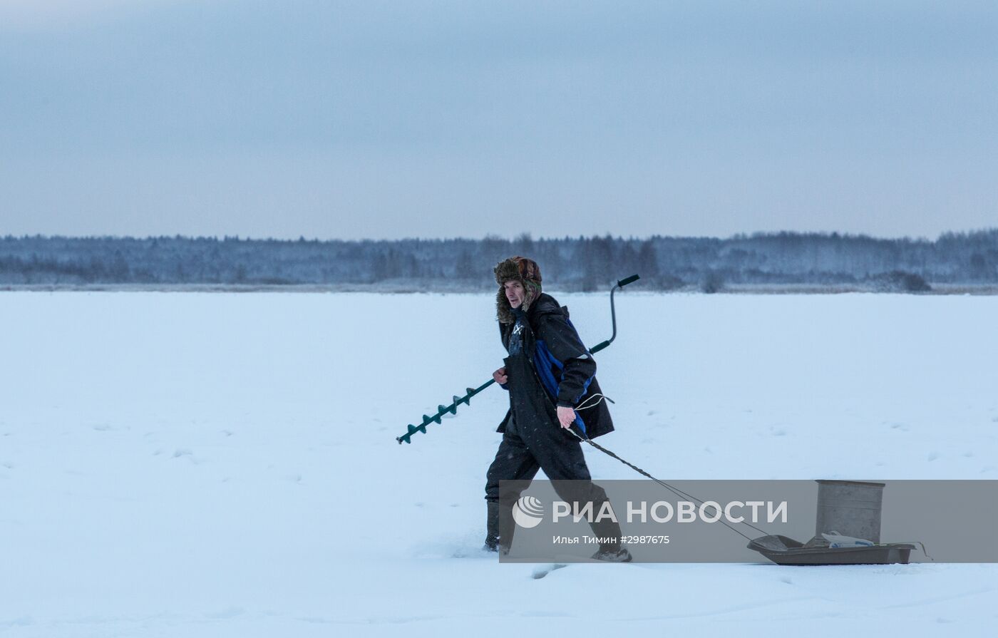 Зимняя рыбалка в Карелии