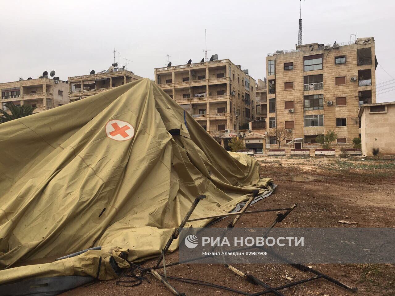 Мобильный госпиталь Минобороны РФ в Алеппо подвергся обстрелу