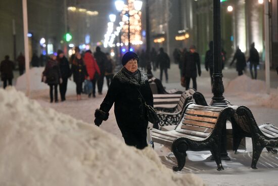 Снегопад в Москве