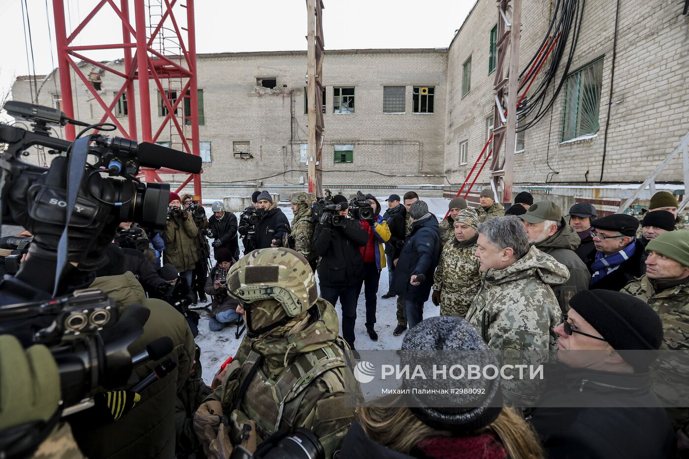 Рабочая поездка президента Украины П. Порошенко в Донецкую область