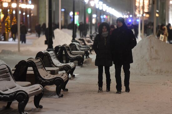 Снегопад в Москве