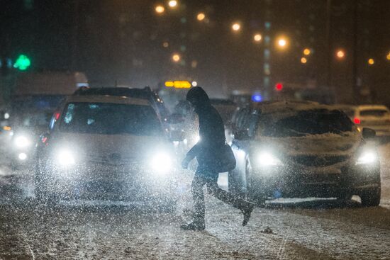 Снегопад в Москве