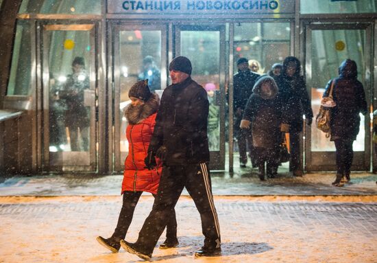 Снегопад в Москве