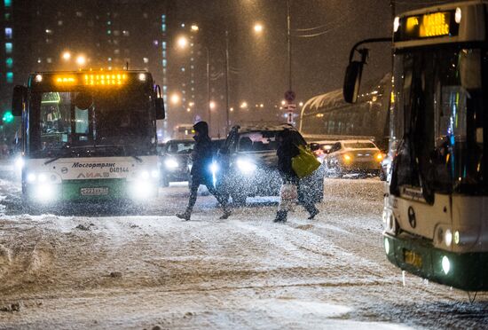 Снегопад в Москве