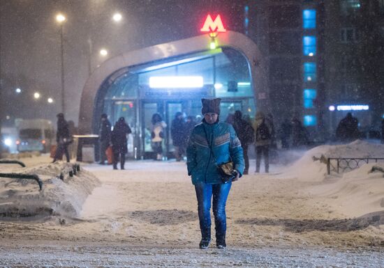 Снегопад в Москве