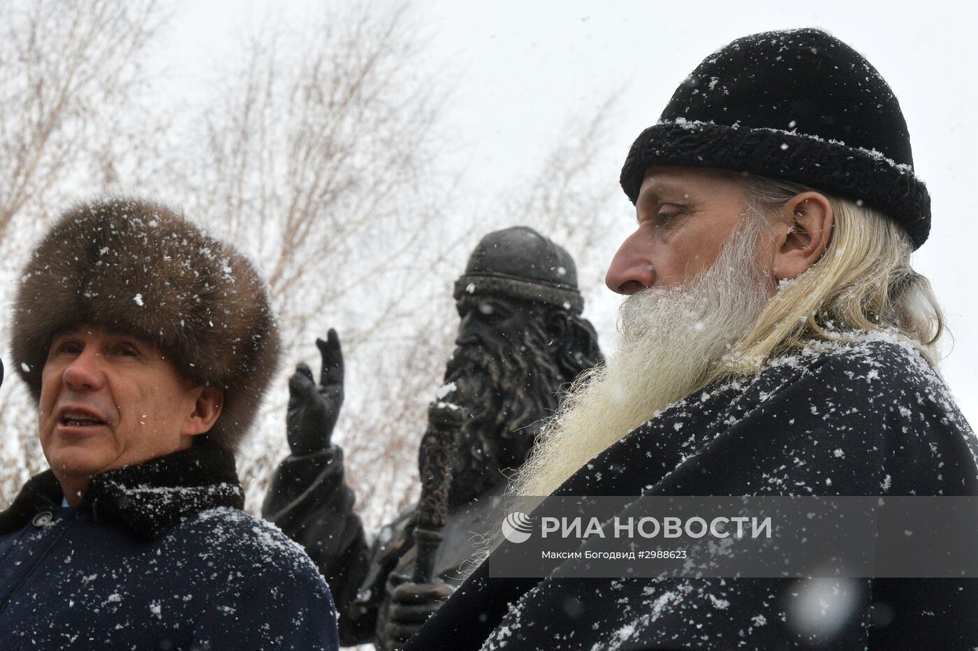 Открытие памятника митрополиту РПСЦ Андриану в Казани