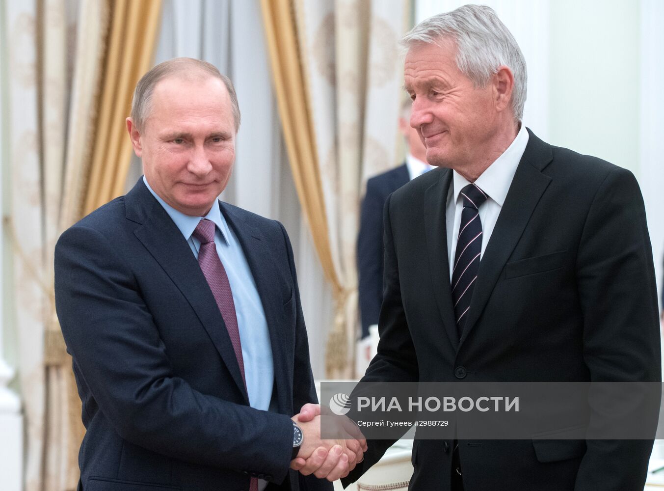 Президент РФ В. Путин встретился с генсеком Совета Европы Т. Ягландом