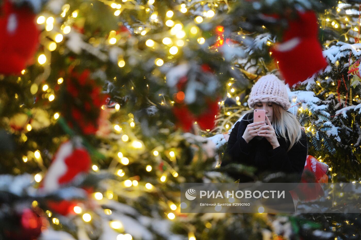 Презентация выставки дизайнерских елей для фестиваля "Путешествие в Рождество"