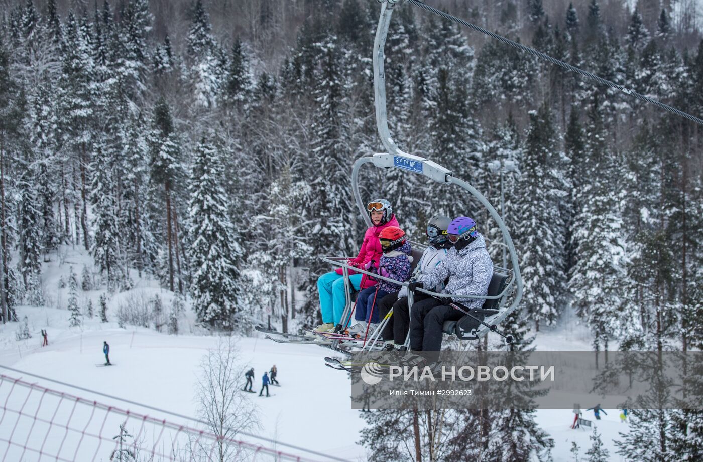 Открытие сезона на горнолыжном курорте "Ялгора" в Карелии