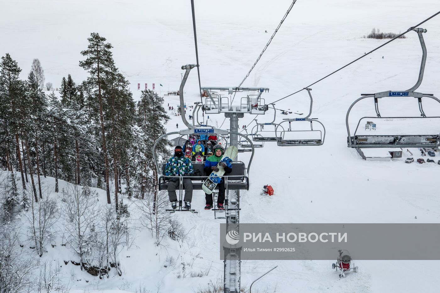 Открытие сезона на горнолыжном курорте "Ялгора" в Карелии