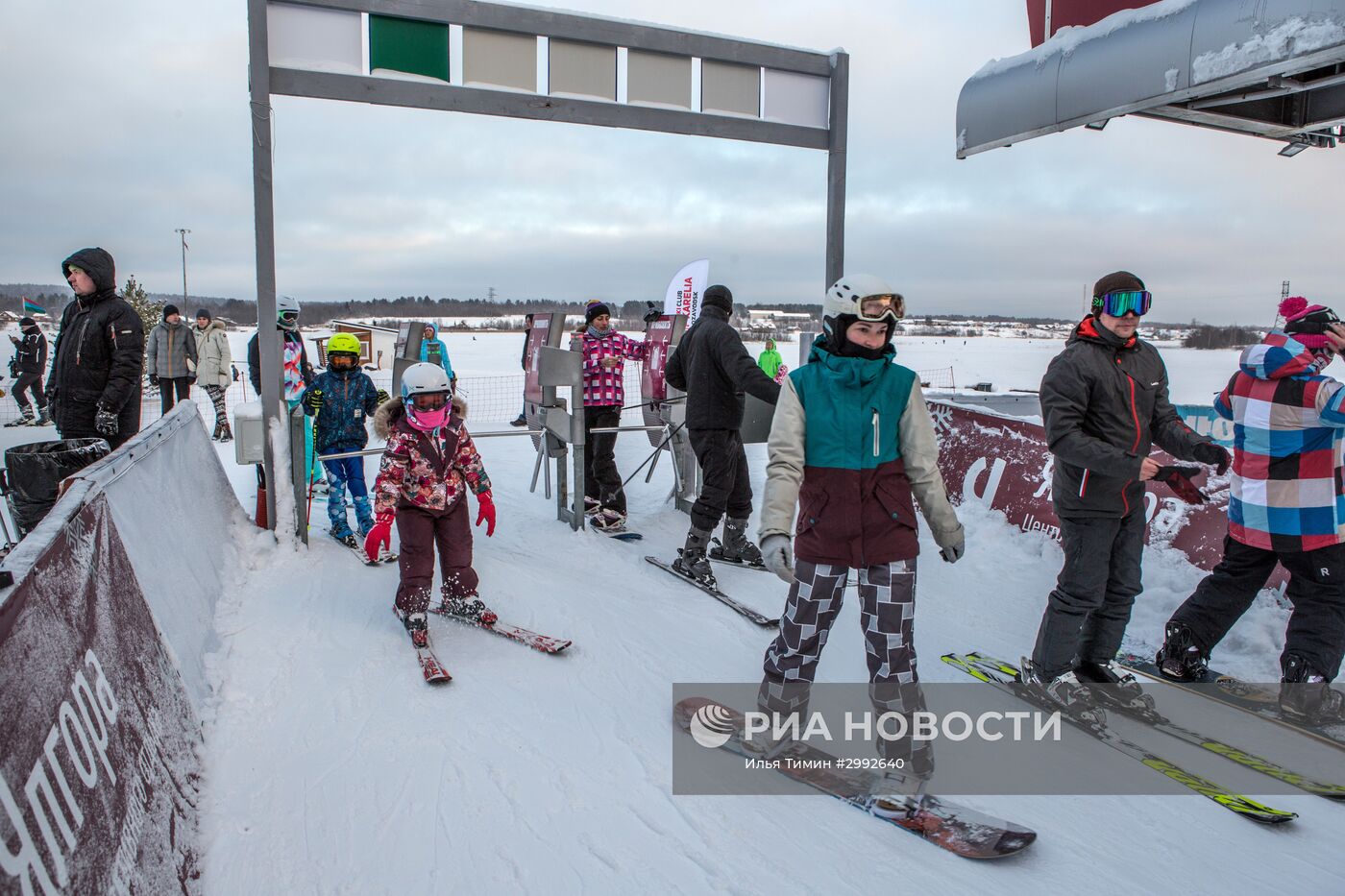 Открытие сезона на горнолыжном курорте "Ялгора" в Карелии