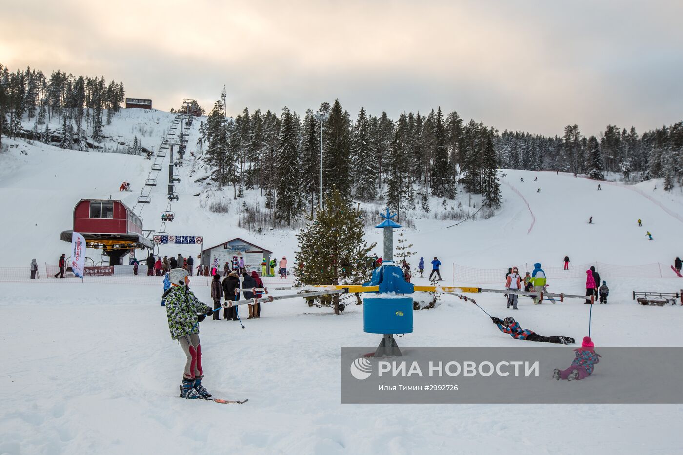 Открытие сезона на горнолыжном курорте "Ялгора" в Карелии