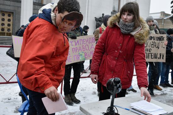 Акция протеста студентов в Киеве