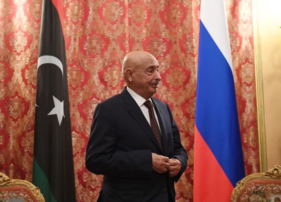 Встреча министра иностранных дел РФ С.В. Лаврова с председателем парламента Ливии А. Салехом